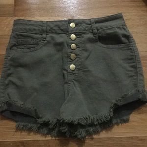 Charlotte Russe Army Green Shorts